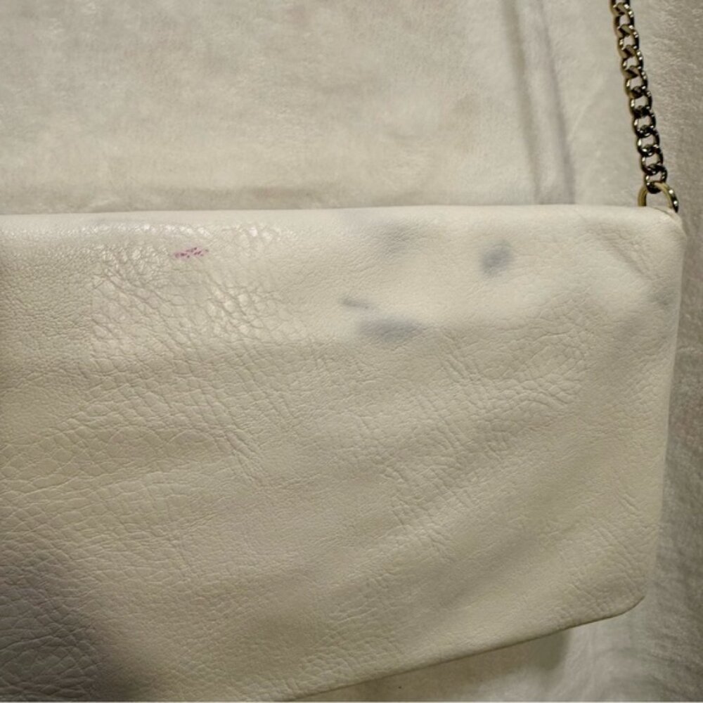 Studded White Faux Leather Shoulder Bag - Picture 8 of 8